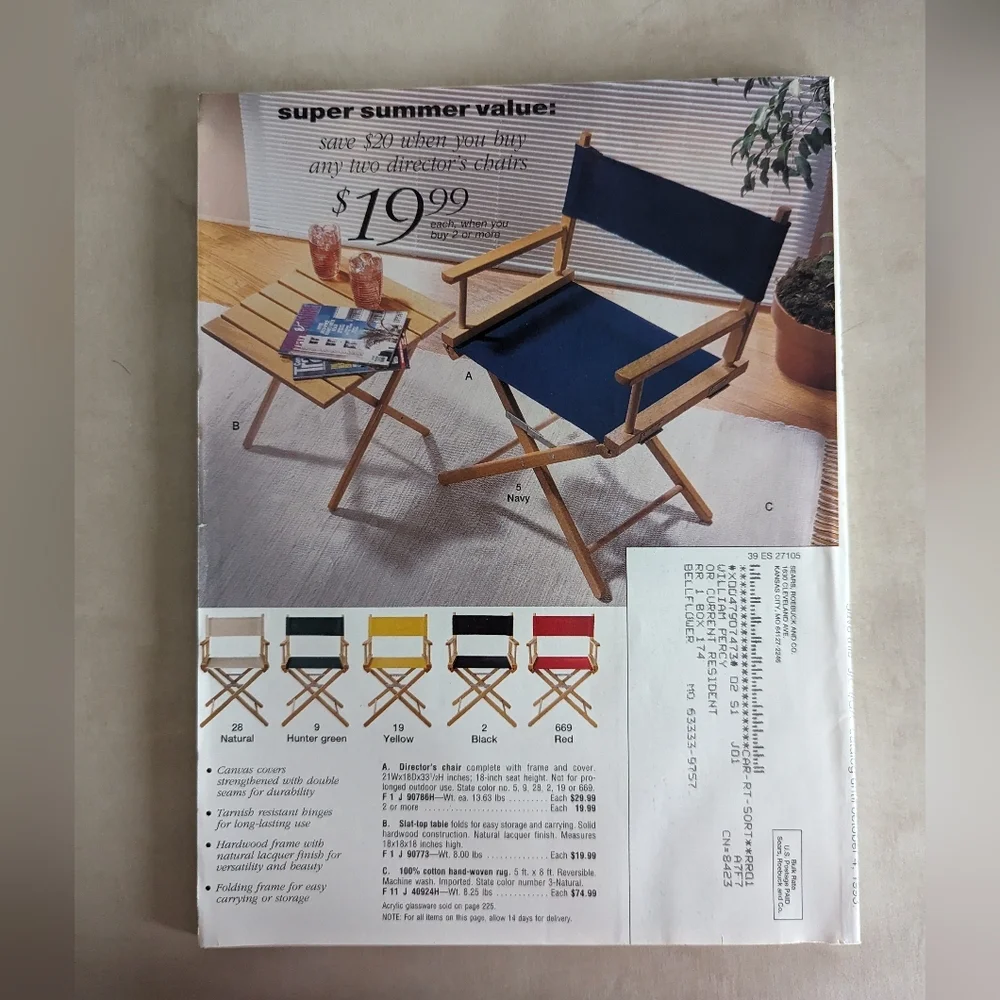 Vintage Sears Catalog Summer Sale 1993